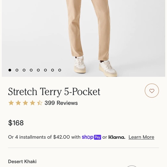 Amazingly comfortable Faherty Stretch Terry 5-Pocket Pants - Picture 7 of 7